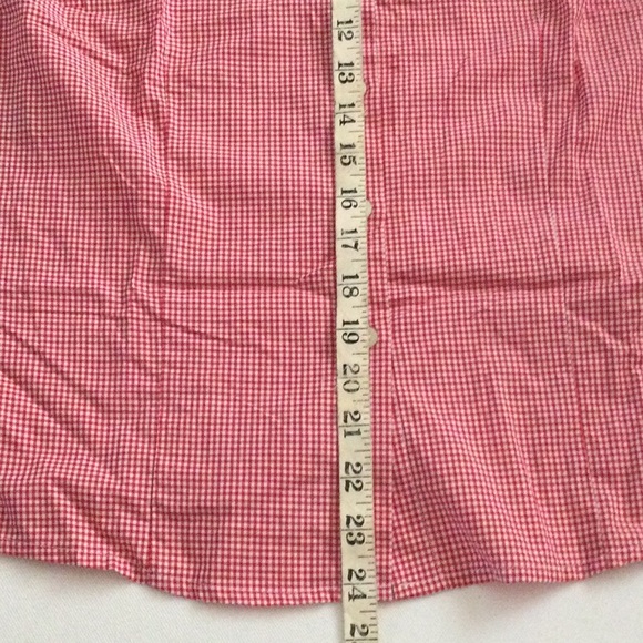 Sleeveless button down blouse - red gingham - Picture 13 of 13